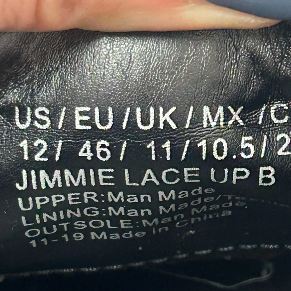 Unlisted By Kenneth Cole Jimmie Lace Up Mens Black Oxfords Plain Toe Shoes Sz 12